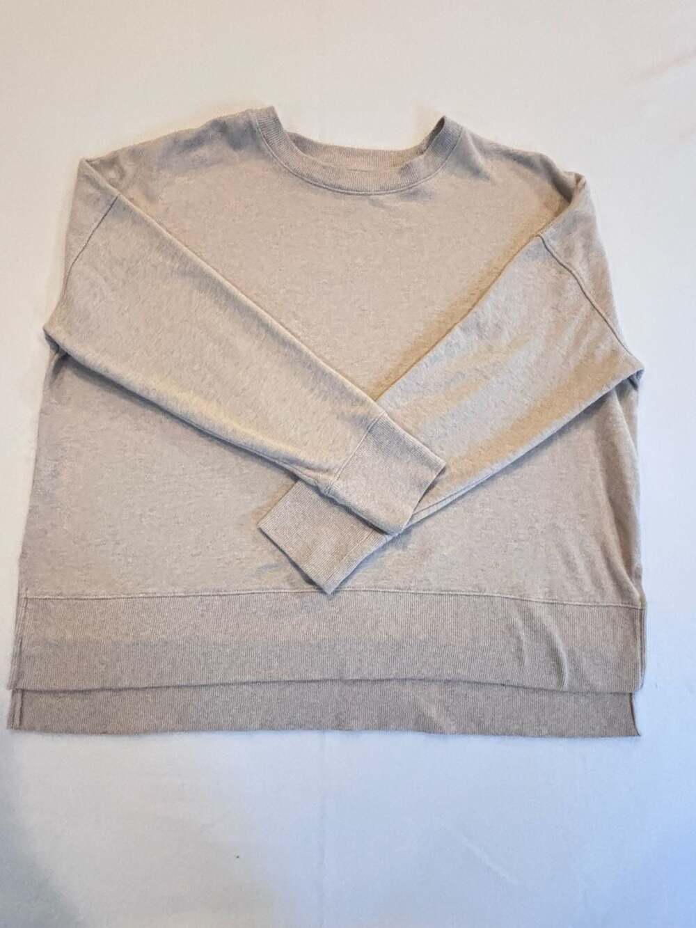 Time and Tru Women's Crew Neck Pullover Sweater Beige XL 16-18